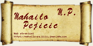 Mahailo Pejičić vizit kartica